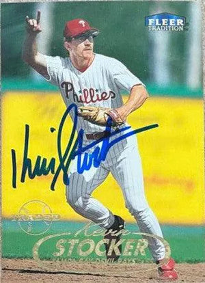 Kevin Stocker Signed 1998 Fleer Tradition Baseball Card - Tampa Bay Devil Rays - PastPros