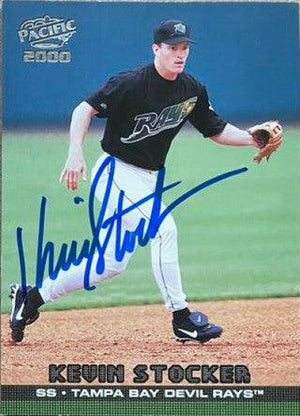 Kevin Stocker Signed 2000 Pacific Baseball Card - Tampa Bay Devil Rays - PastPros
