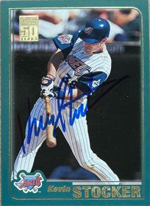 Kevin Stocker Signed 2001 Topps Baseball Card - Anaheim Angels - PastPros