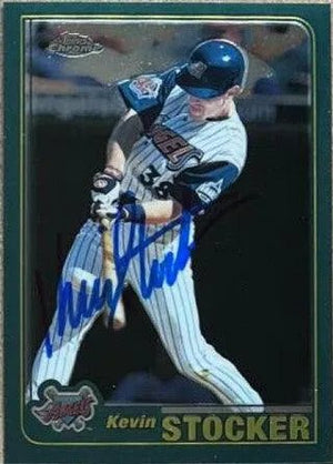 Kevin Stocker Signed 2001 Topps Chrome Baseball Card - Anaheim Angels