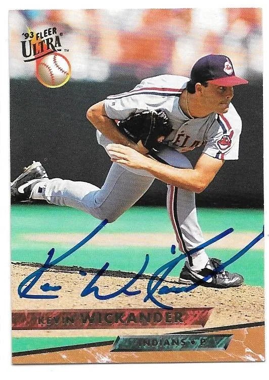 Kevin Wickander Signed 1993 Fleer Ultra Baseball Card - Cleveland Indians