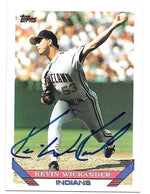 Kevin Wickander Signed 1993 Topps Baseball Card - Cleveland Indians