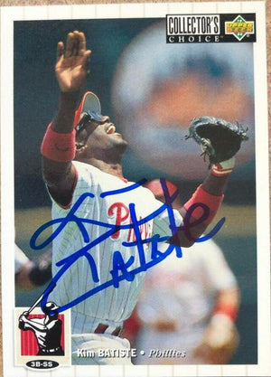 Kim Batiste Signed 1994 Collector's Choice Baseball Card - Philadelphia Phillies - PastPros