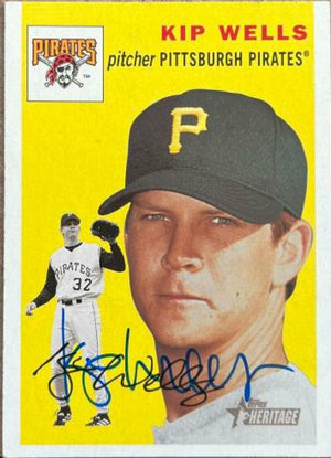 Kip Wells Signed 2003 Topps Heritage Baseball Card - Pittsburgh Pirates - PastPros