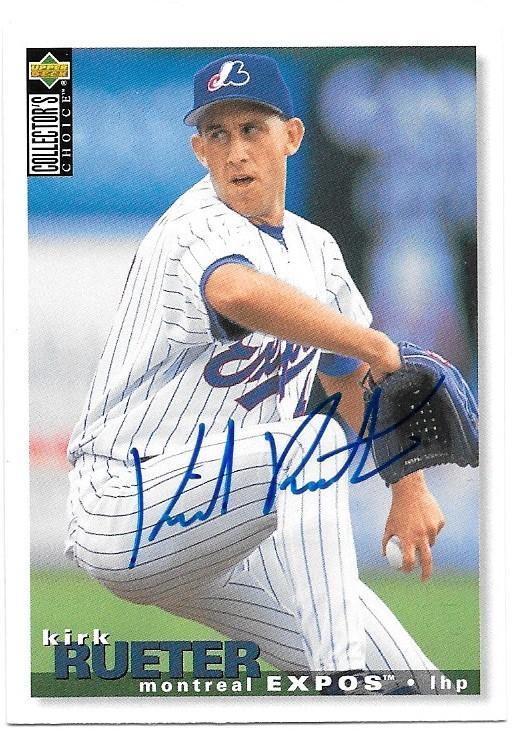 Kirk Reuter Signed 1995 Collector's Choice Baseball Card - Montreal Expos - PastPros