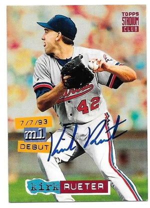 Kirk Rueter Signed 1994 Topps Stadium Baseball Card - Montreal Expos