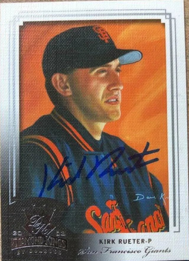 Kirk Rueter Signed 2003 Donruss Diamond Kings Baseball Card - San Francisco Giants