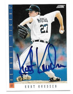 Kurt Knudsen Signed 1993 Score Baseball Card - Detroit Tigers