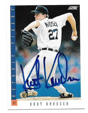 Kurt Knudsen Signed 1993 Score Baseball Card - Detroit Tigers - PastPros