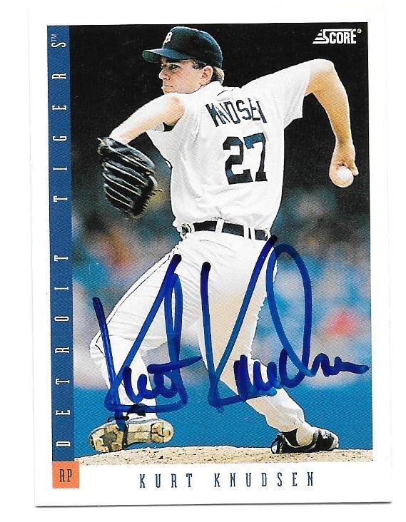 Kurt Knudsen Signed 1993 Score Baseball Card - Detroit Tigers - PastPros