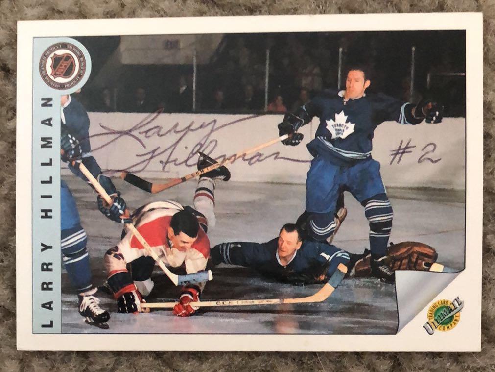 Larry Hillman Signed 1991-92 Ultimate Hockey Card - Toronto Maple Leafs - PastPros
