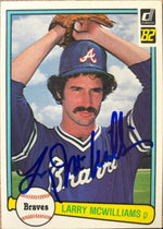 Larry McWilliams Signed 1982 Donruss Baseball Card - Atlanta Braves