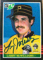Larry McWilliams Signed 1985 Leaf Baseball Card - Pittsburgh Pirates