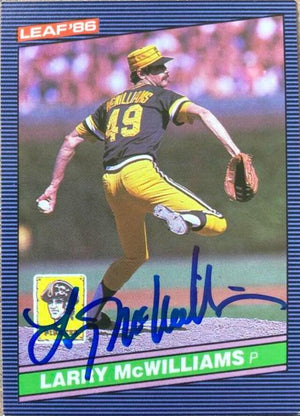 Larry McWilliams Signed 1985 Leaf Baseball Card - Pittsburgh Pirates - PastPros