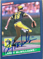 Larry McWilliams Signed 1986 Donruss Baseball Card - Pittsburgh Pirates