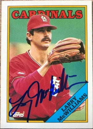 Larry McWilliams Signed 1988 Topps Traded Baseball Card - St Louis Cardinals