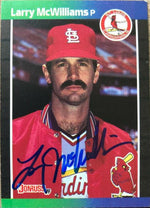 Larry McWilliams Signed 1989 Donruss Baseball Card - St Louis Cardinals - PastPros