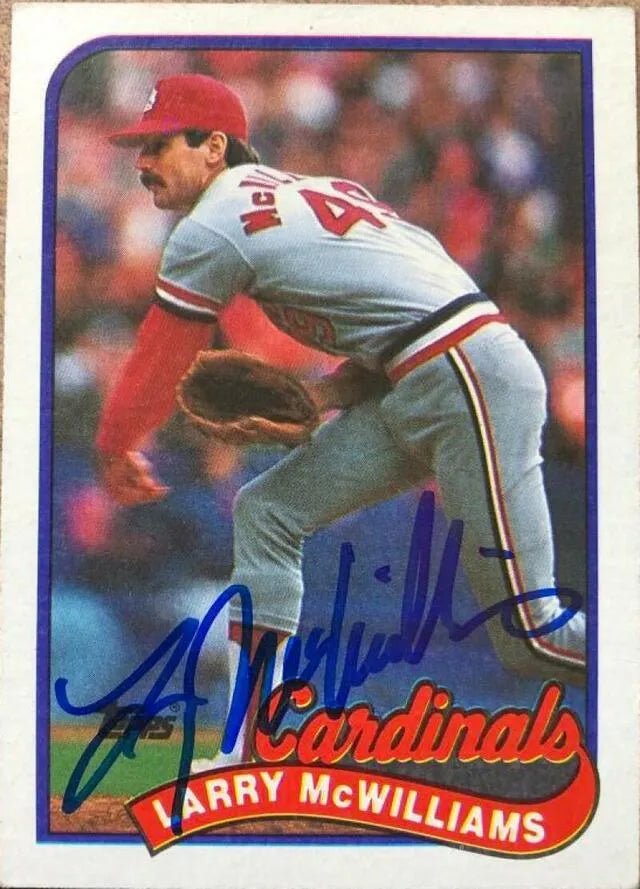 Larry McWilliams Signed 1989 Topps Baseball Card - St Louis Cardinals
