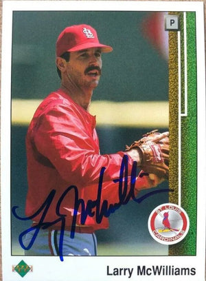 Larry McWilliams Signed 1989 Upper Deck Baseball Card - St Louis Cardinals