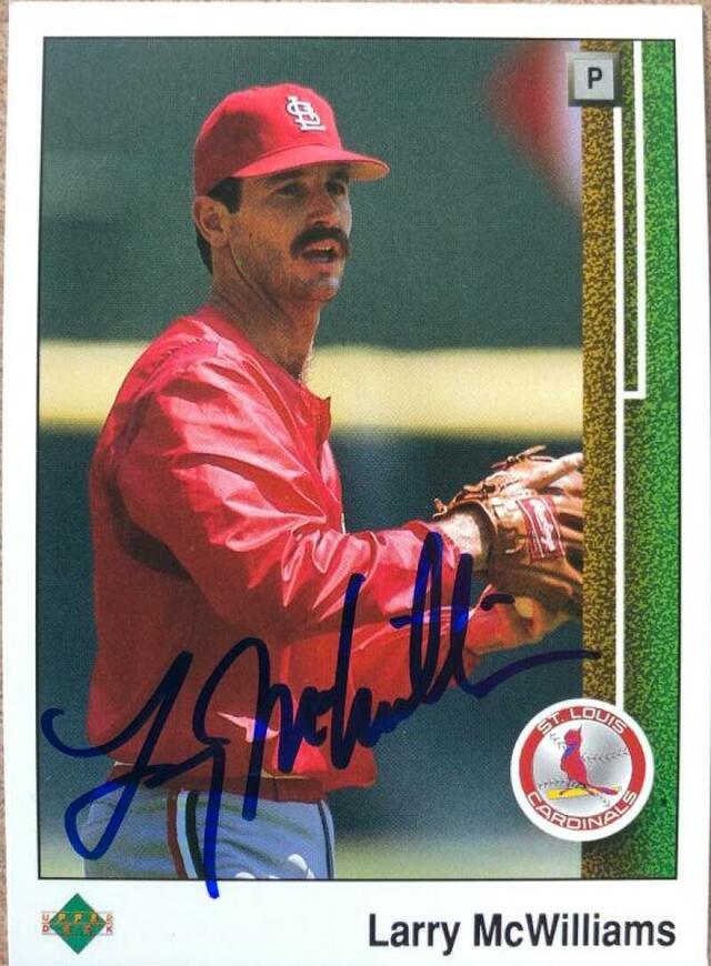 Larry McWilliams Signed 1989 Upper Deck Baseball Card - St Louis Cardinals - PastPros