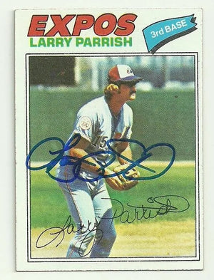 Larry Parrish Signed 1977 Topps Baseball Card - Montreal Expos