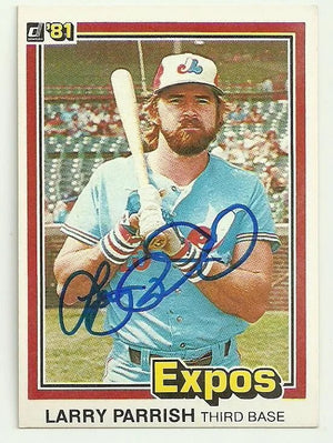 Larry Parrish Signed 1981 Donruss Baseball Card - Montreal Expos