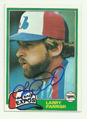 Larry Parrish Signed 1981 Topps Baseball Card - Montreal Expos - PastPros