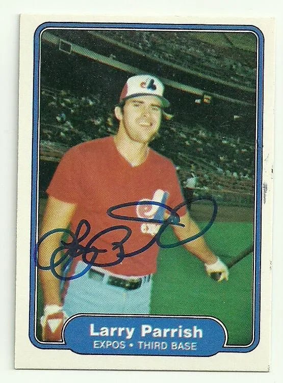 Larry Parrish Signed 1982 Fleer Baseball Card - Montreal Expos