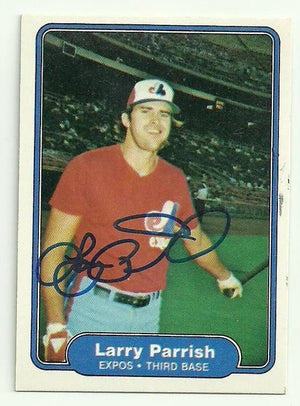 Larry Parrish Signed 1982 Fleer Baseball Card - Montreal Expos