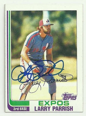 Larry Parrish Signed 1982 Topps Baseball Card - Montreal Expos
