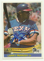 Larry Parrish Signed 1984 Donruss Baseball Card - Texas Rangers - PastPros