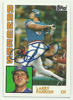 Larry Parrish Signed 1984 Topps Baseball Card - Texas Rangers