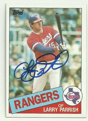 Larry Parrish Signed 1985 Topps Baseball Card - Texas Rangers