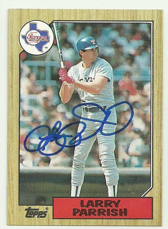 Larry Parrish Signed 1987 Topps Baseball Card - Texas Rangers - PastPros