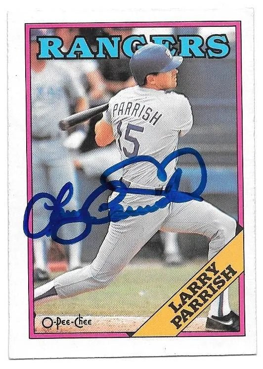 Larry Parrish Signed 1988 O-Pee-Chee Baseball Card - Texas Rangers