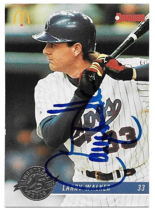 Larry Walker Signed 1993 Donruss McDonald's Baseball Card - Montreal Expos