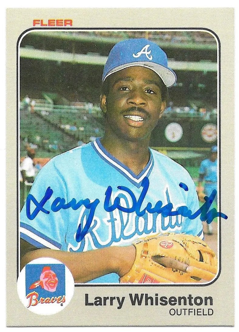Larry Whisenton Signed 1983 Fleer Baseball Card - Atlanta Braves