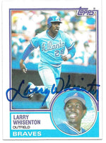 Larry Whisenton Signed 1983 Topps Baseball Card - Atlanta Braves