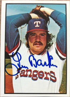 Len Barker Signed 1978 SSPC Baseball Card - Texas Rangers