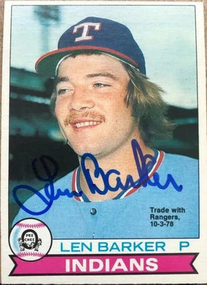 Len Barker Signed 1979 O-Pee-Chee Baseball Card - Texas Rangers