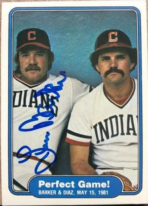 Len Barker Signed 1982 Fleer Baseball Card - Cleveland Indians