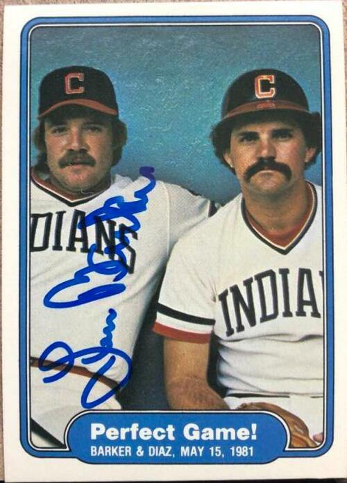 Len Barker Signed 1982 Fleer Baseball Card - Cleveland Indians - PastPros