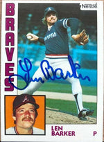 Len Barker Signed 1984 Nestle Baseball Card - Atlanta Braves - PastPros