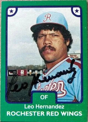Leo Hernandez Signed 1984 TCMA Baseball Card - Rochester Red Wings