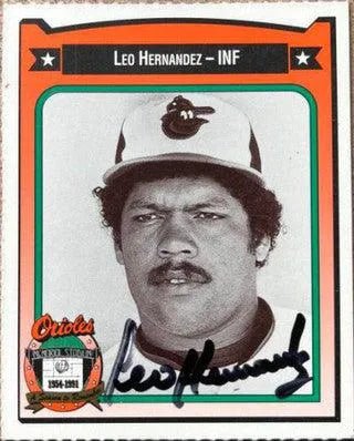 Leo Hernandez Signed 1991 Crown Baseball Card - Baltimore Orioles