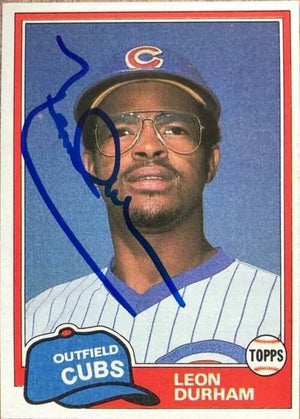 Leon Durham Signed 1981 Topps Traded Baseball Card - Chicago Cubs