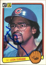 Leon Durham Signed 1983 Donruss Baseball Card - Chicago Cubs