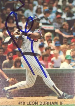 Leon Durham Signed 1984 7UP Baseball Card - Chicago Cubs - PastPros