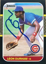Leon Durham Signed 1987 Donruss Baseball Card - Chicago Cubs
