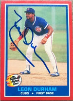 Leon Durham Signed 1987 Fleer Hottest Stars Baseball Card - Chicago Cubs